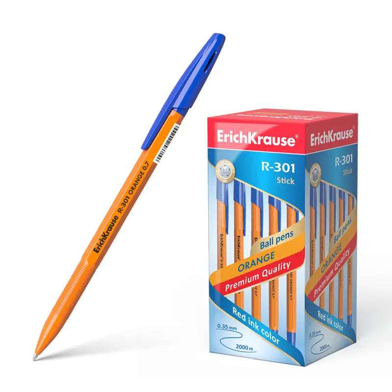 Ручка шариковая оранжевая