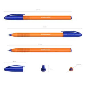 Pix cu cerneală albastră, 1.0 mm, ErichKrause U-108 Stick Orange
