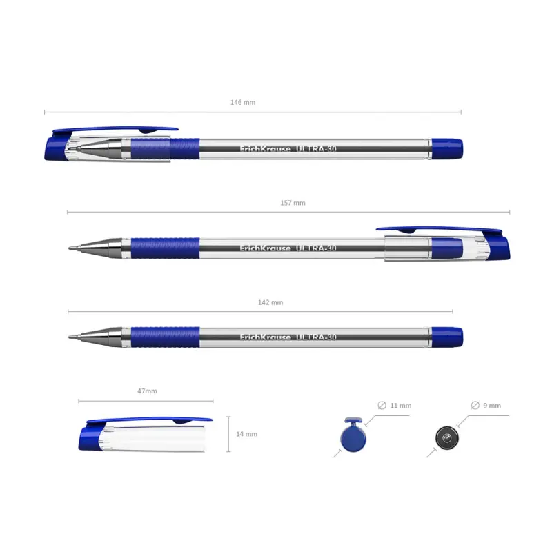Ручка шариковая, синие чернила