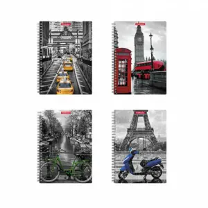 Caiet A5 80 file spirala ErichKrause Travel matematica