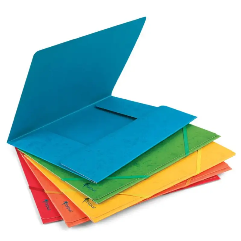 Папка картонная на резинке синяя FO21501