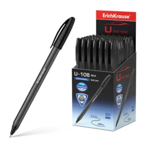 Ручка шариковая ErichKrause 1 мм UltraGlide Original Stick U-108, черная