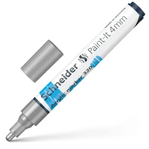 Marker paint acrilic 4mm Schneider 320 argintiu