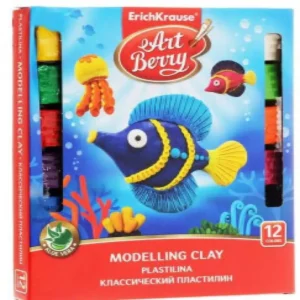 Plastilină ErichKrause ArtBerry cu Aloe Vera, 12 cul, 216 g, 41763