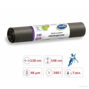 Saci menajeri STELLA, 240L, 5 bucăți rolă, cod WNS-4201