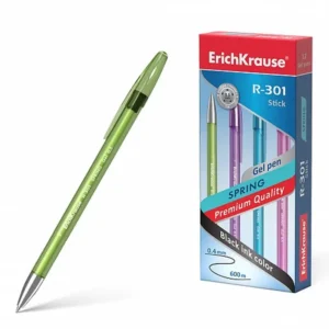 Ручка гелевая ErichKrause R-301 0,5mm Spring Gel Stick синяя