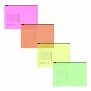 Папка пластиковая на молнии C6, ErichKrause Fizzy Neon, Pastel, асс