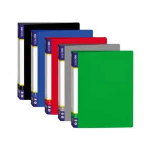 Папка пластиковая с 4 кольцами Economix, чёрная, синяя