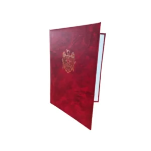 Mapă semnături A4, cu stema Moldovei, A, BDX, maro