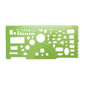 Riglă ofițer 20 cm, verde