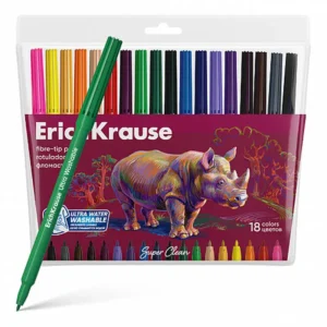Фломастеры Erich Krause Safari Ultra Washable, 18 цв