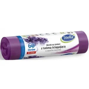 Пакеты для мусора Stella лаванды, 60 л, 10 шт., код WNS-9909