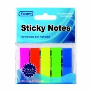 Маркер страниц 12×45 мм, 5 цветов × 25 листов, Forster