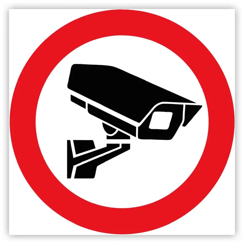 Autocolant "ATENTIE VIDEOREGISTRARE", 20x20cm