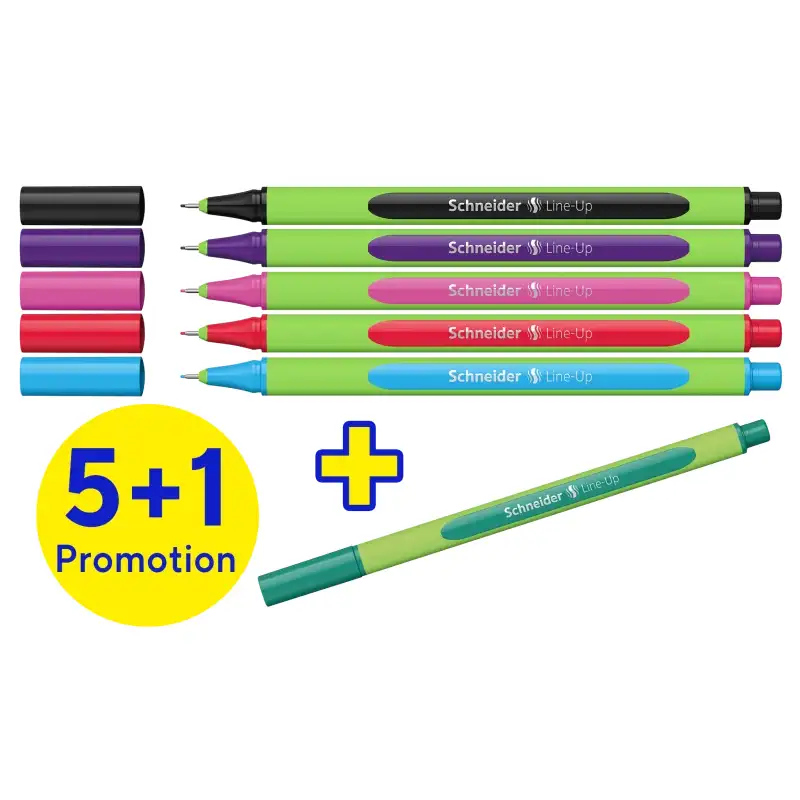 Set 6 Finelinere Schneider Line-Up 0.4 mm ass