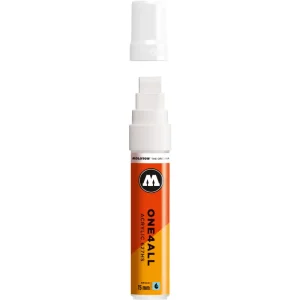 Акриловый маркер MOLOTOW ONE4ALL 627HS, скошенный наконечник 15 мм, Signal White