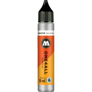 Акриловая краска-заправка MOLOTOW ONE4ALL, 30 мл, #227 Metallic Silver