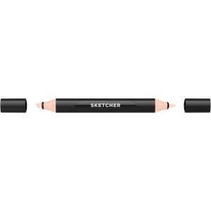 Графический маркер MOLOTOW SKETCHER TWIN, Brush + Chisel, O 035 Apricot Light