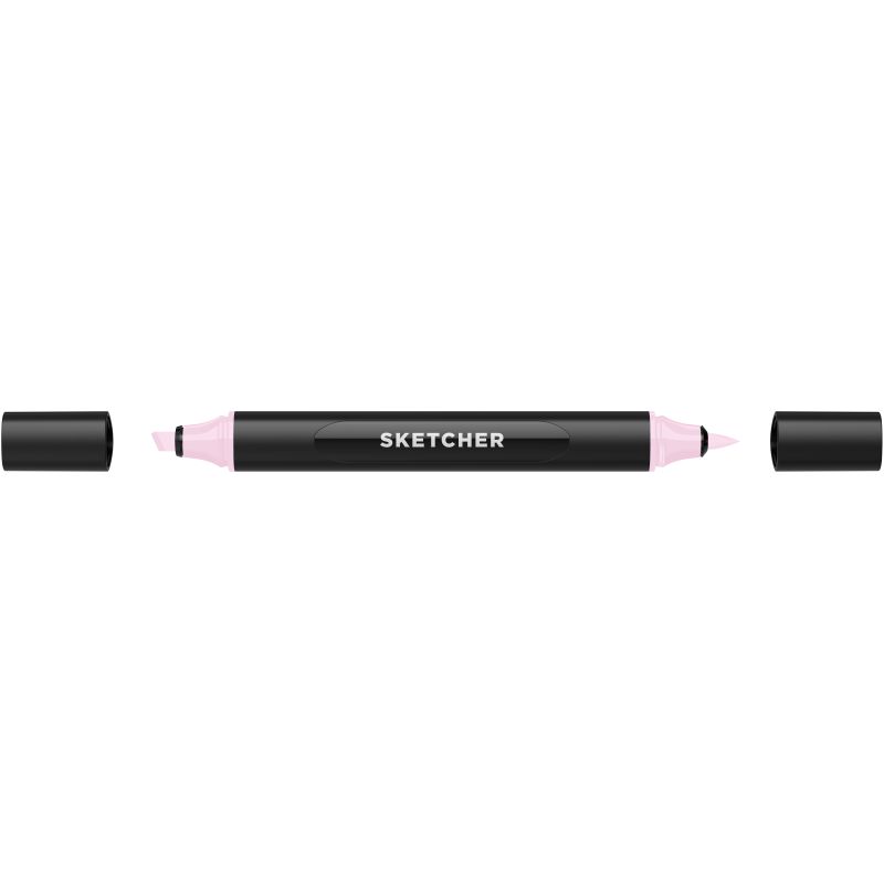 Marker grafic MOLOTOW SKETCHER TWIN, Brush + Chisel, P 145 Tender Pink