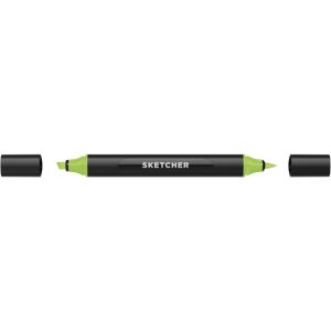 Графический маркер MOLOTOW SKETCHER TWIN, Brush + Chisel, YG 375 Lime Juice