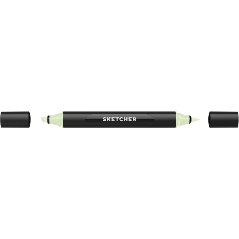 Marker grafic MOLOTOW SKETCHER TWIN, Brush + Chisel, G 345 Mint