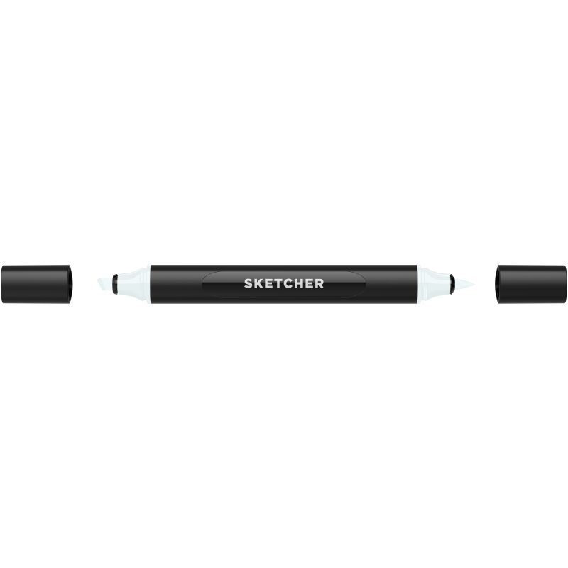 Marker grafic MOLOTOW SKETCHER TWIN, Brush + Chisel, GB 295 Frost Blue