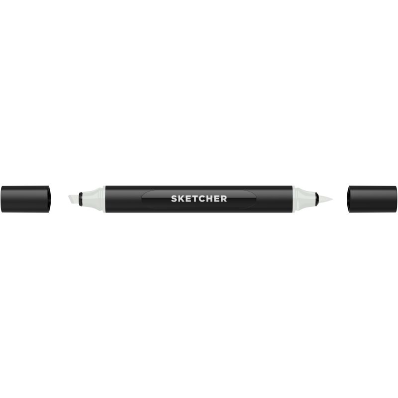Marker grafic MOLOTOW SKETCHER TWIN, Brush + Chisel, GG490 Green Grey 2