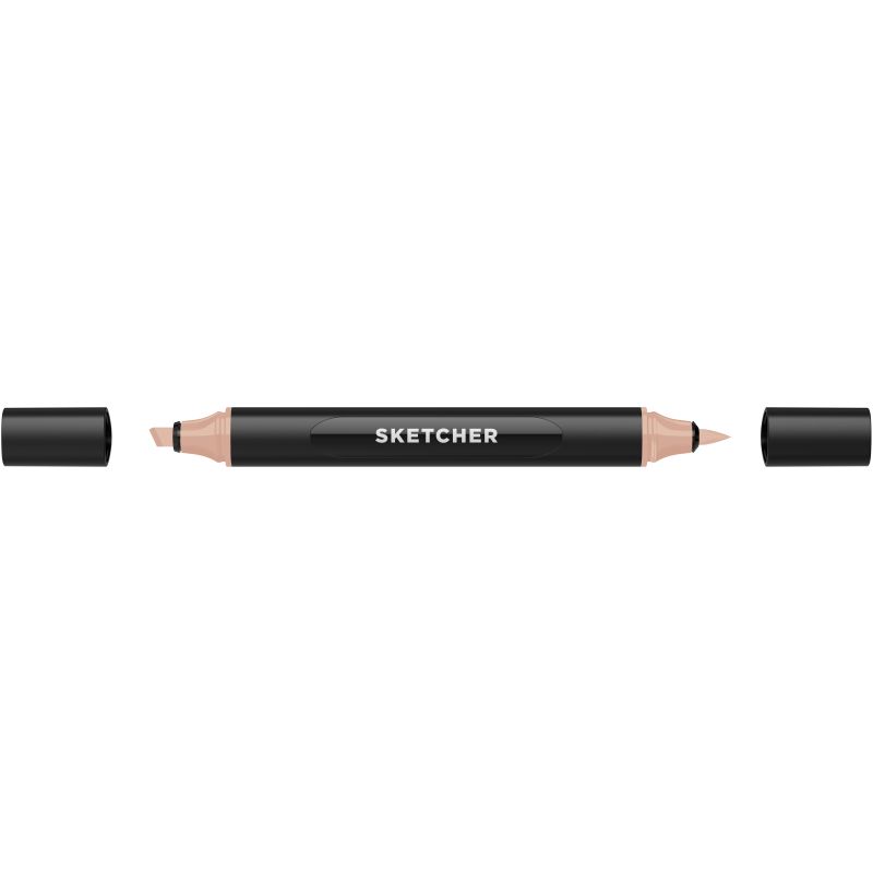 Marker grafic MOLOTOW SKETCHER TWIN, Brush + Chisel, M 120 Mauve