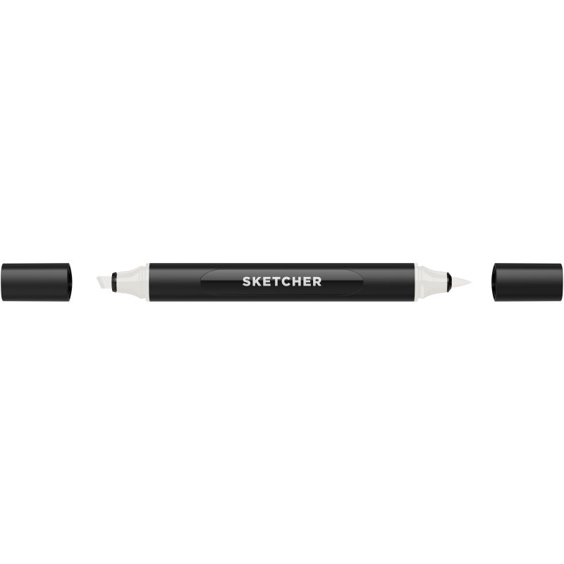 Marker grafic MOLOTOW SKETCHER TWIN, Brush + Chisel, NG540 Neutral Grey 1