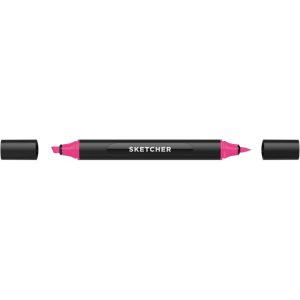 Marker grafic MOLOTOW SKETCHER TWIN, Brush + Chisel, P 165 Shock Pink