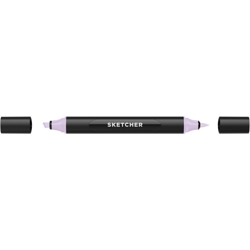 Marker grafic MOLOTOW SKETCHER TWIN, Brush + Chisel, V 210 Violet Light