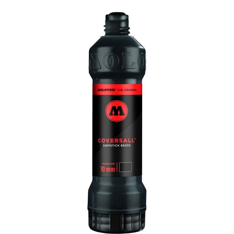 Marker permanent MOLOTOW DRIPSTICK COVERSALL 860, 10 mm, 70 ml, Black