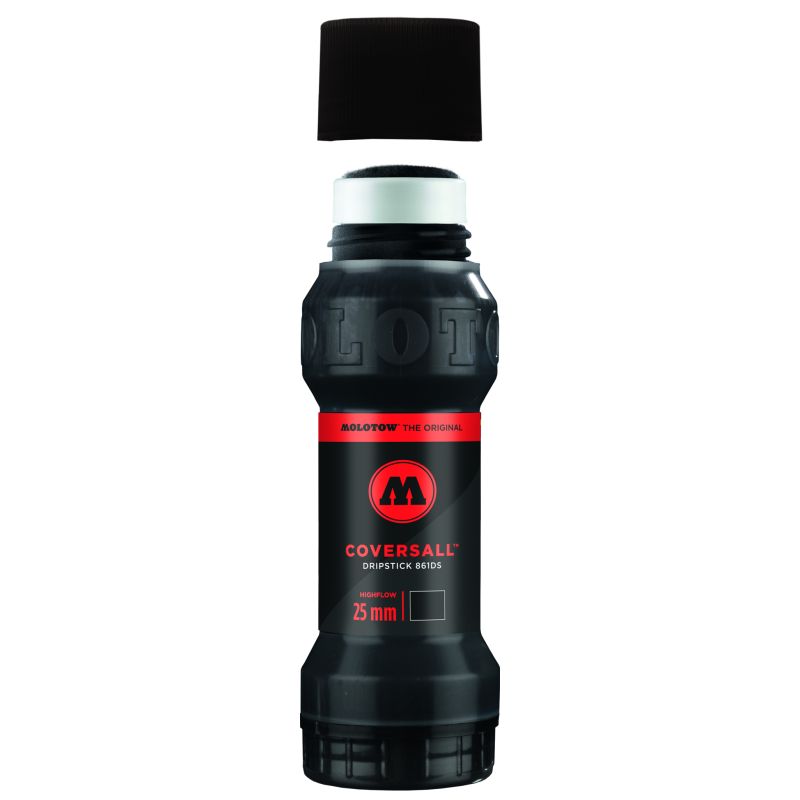Marker permanent MOLOTOW DRIPSTICK COVERSALL 861, 25 mm, 100 ml, negru