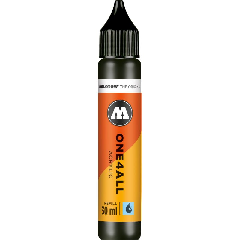 Vopsea acrilică de reumplere MOLOTOW ONE4ALL, 30 ml, #180 Signal Black
