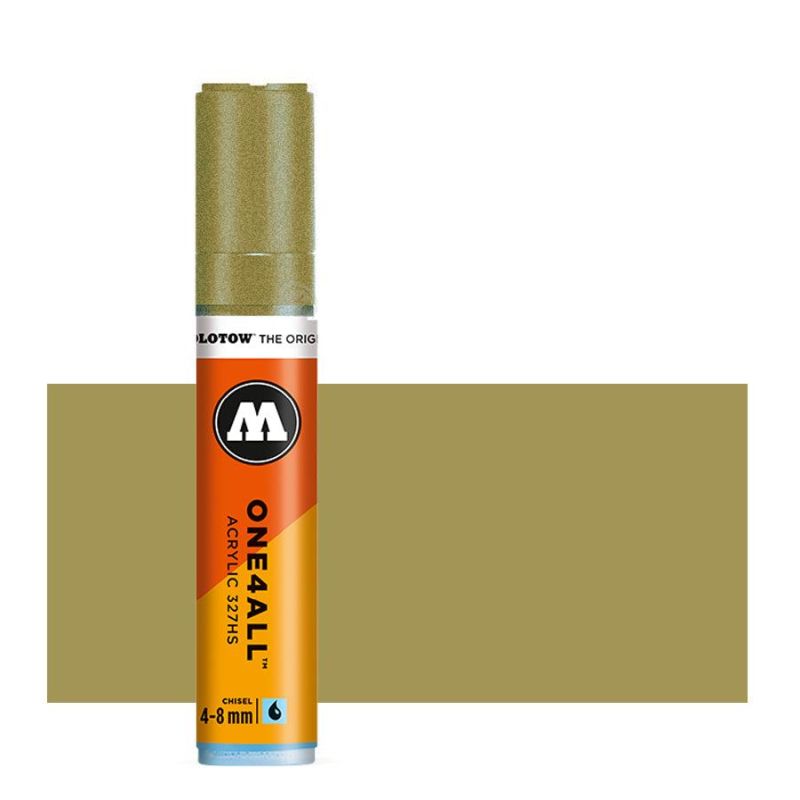 Marker acrilic MOLOTOW ONE4ALL 327HS Metallic Gold #228, 4–8 mm